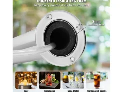 Columna de Cerveza SucceBuy, de Doble Grifo, Inoxidable y Cierre Automático, para Fiestas y Bares