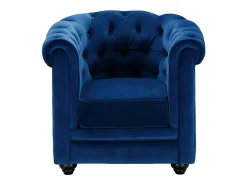 Conjunto 2 sillones terciopelo azul noche CHESTERFIELD