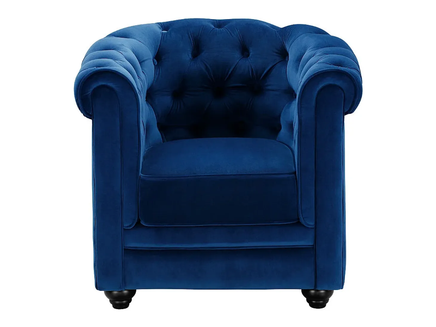 Conjunto 2 sillones terciopelo azul noche CHESTERFIELD