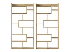 Conjunto de 2 estanterías con 9 huecos - Natural claro - PALERINO