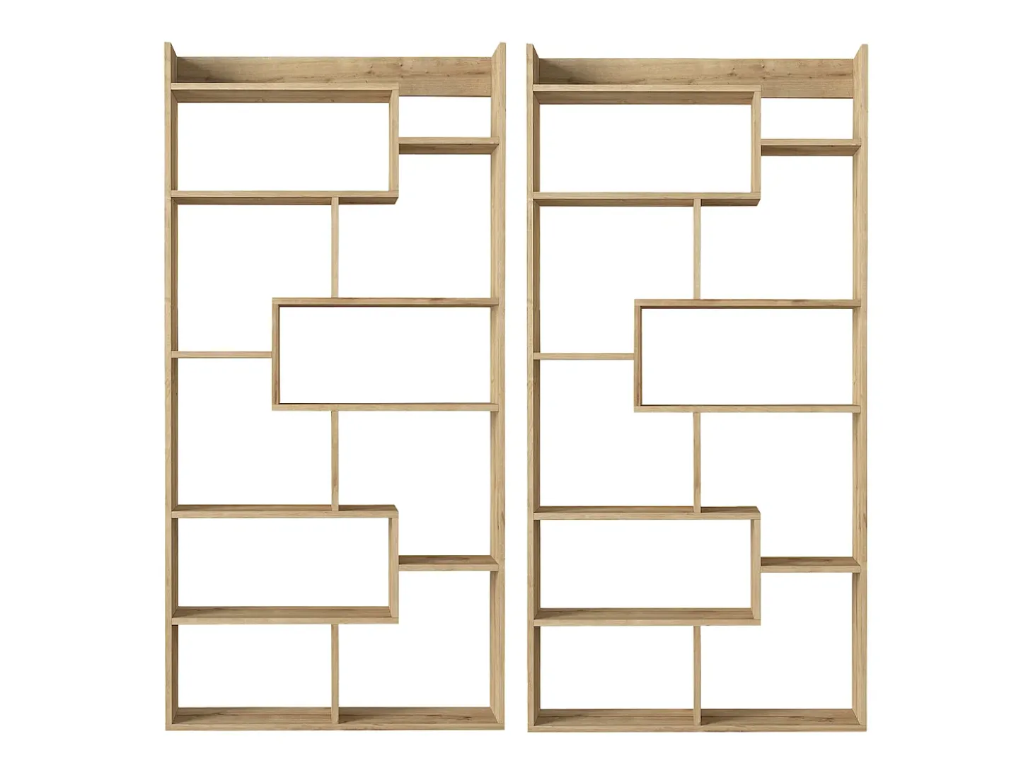 Conjunto de 2 estanterías con 9 huecos - Natural claro - PALERINO
