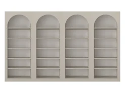 Conjunto de 4 estanterías con 6 estantes - Beige - CYMORA