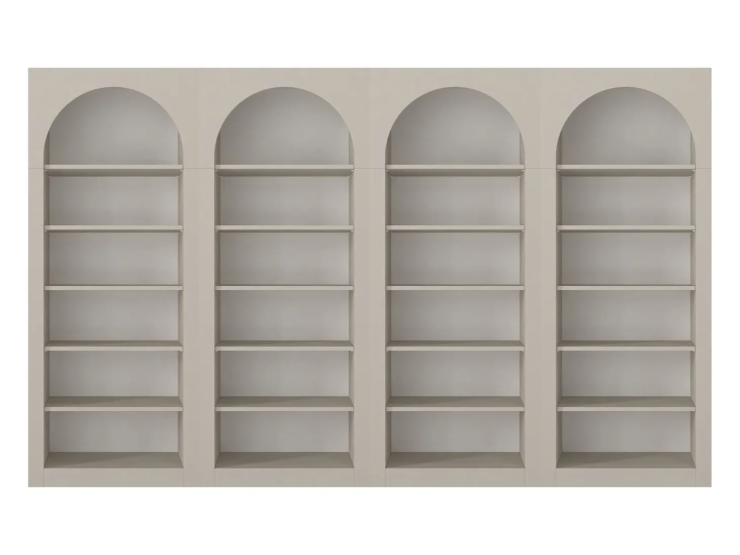 Conjunto de 4 estanterías con 6 estantes - Beige - CYMORA