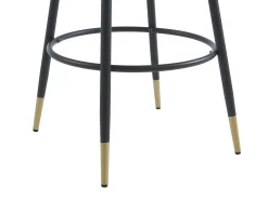 Conjunto de 2 taburetes de bar de terciopelo y metal - Terracota - ELIRAM