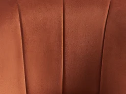 Conjunto de 2 taburetes de bar de terciopelo y metal - Terracota - ELIRAM