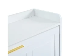 Conjunto de 2 zapateros 70 x 24 x 120 cm con 3 puertas - Blanco