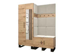 Conjunto de guardarropa Artin 14 196/158/46 (Roble/Manila 02)
