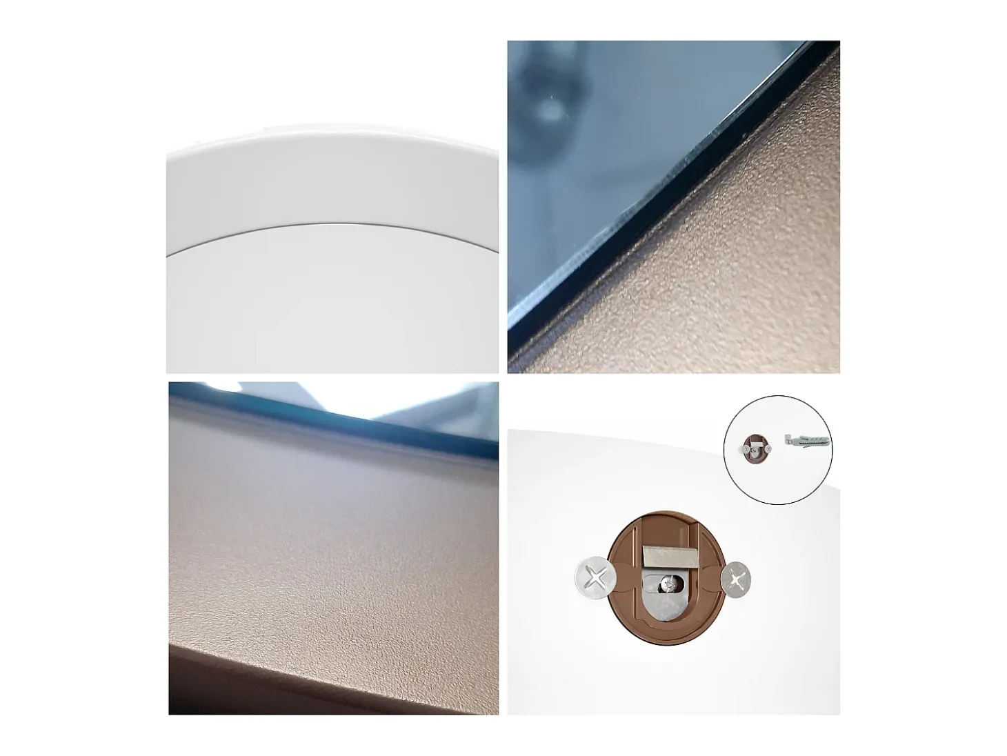 Conjunto de guardarropa Florence con zapatero y 2 espejos de pared, Hecho en ALEMANIA, negro mate/blanco de alto brillo