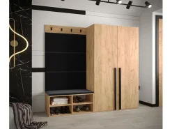 Conjunto de guardarropa Miro 5 184/184/42 (Roble/Manila 18)