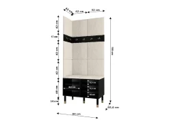Conjunto de guardarropa Palermo 11 200/84/46 (Kashmir/Poso 60)