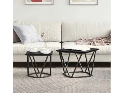 Conjunto de mesas auxiliares 2 piezas Roble negro 50 x 50 x 40 cm