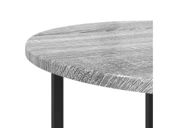 Conjunto de mesas auxiliares 2 piezas Gris sonoma y Negro