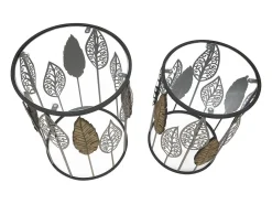 Conjunto de Mesitas Auxiliares Hoja 65, Multicolor, 38x38x55 cm, Kendra Home