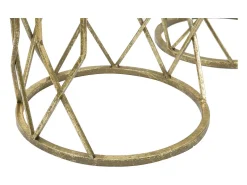 Conjunto de Mesitas Auxiliares VKH597, Oro, 32x32x71 cm, Kendra Home