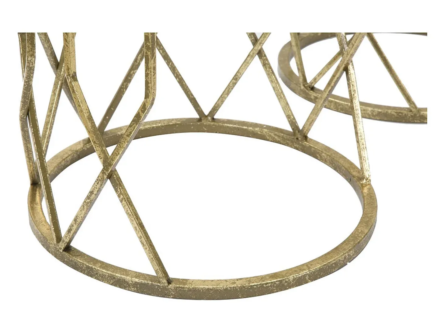 Conjunto de Mesitas Auxiliares VKH597, Oro, 32x32x71 cm, Kendra Home
