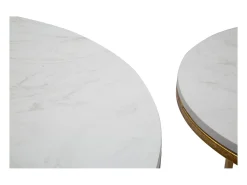 Conjunto de Mesitas Auxiliares VKH534, Oro, 52x52x63 cm, Kendra Home