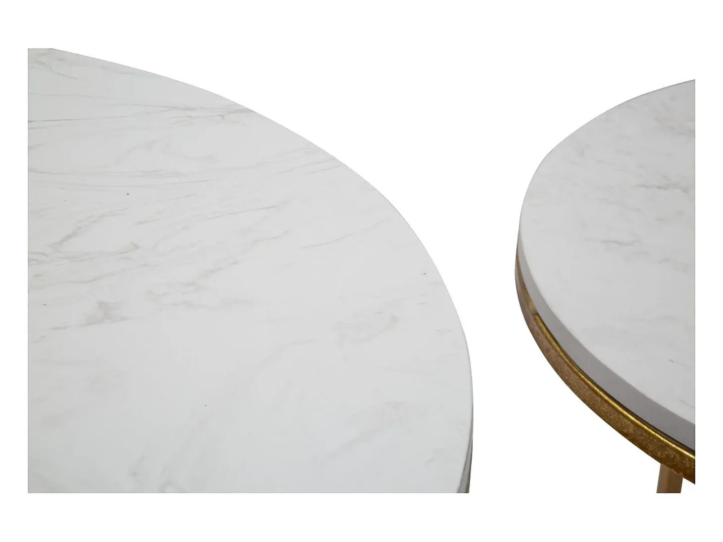 Conjunto de Mesitas Auxiliares VKH534, Oro, 52x52x63 cm, Kendra Home
