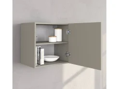 Conjunto de mueble de TV Chronos en topo mate y roble 190/350x40 cm
