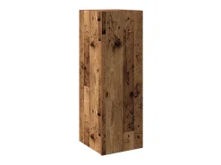 Conjunto de mueble de TV de pared de 5 piezas, madera vieja, madera de ingeniería