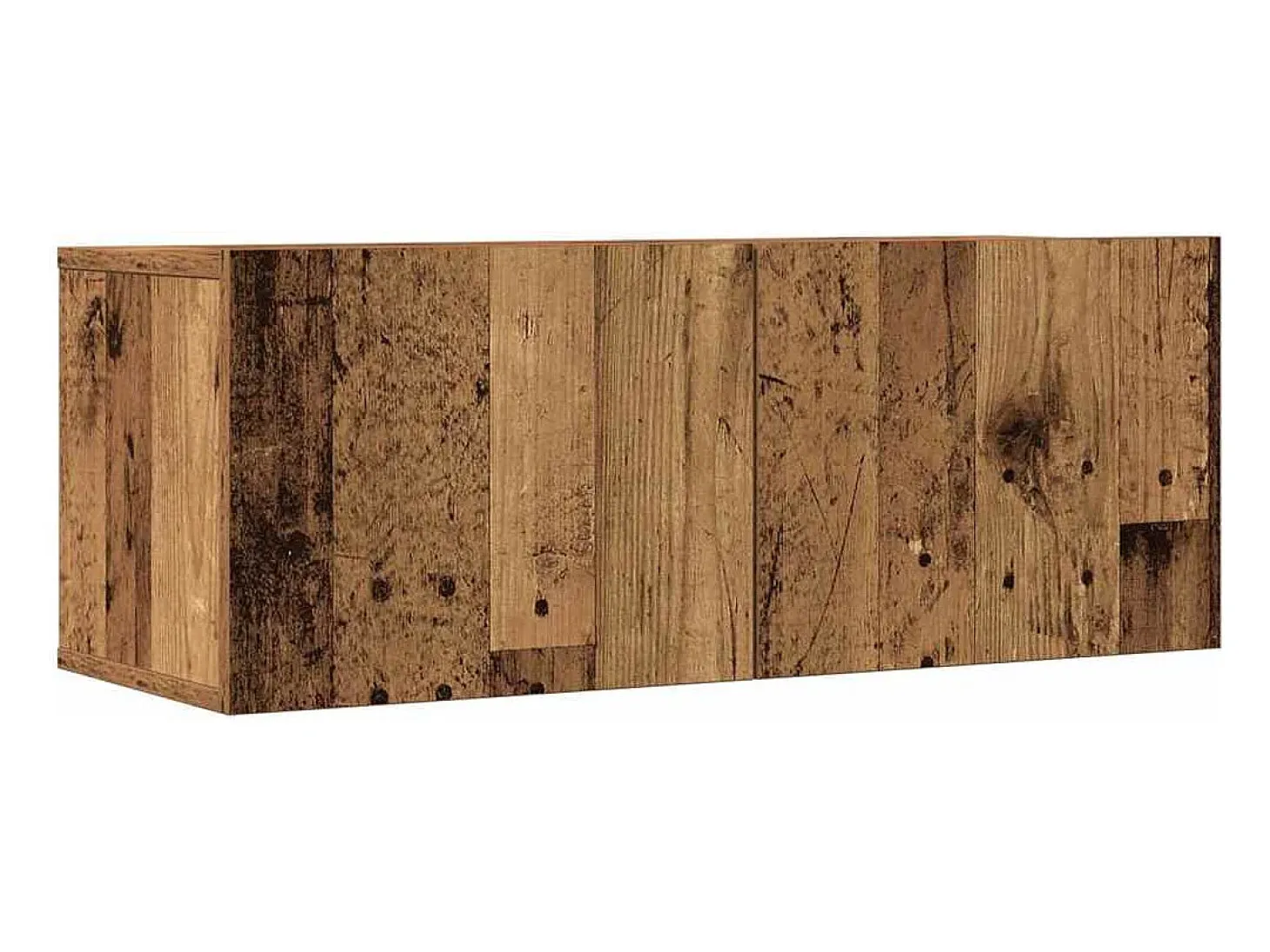Conjunto de mueble de TV de pared de 5 piezas, madera vieja