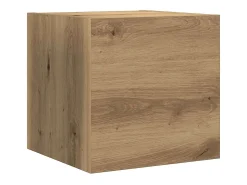 Conjunto de mueble de TV de 7 piezas, roble hecho a mano, 180 x 30 x 120 cm