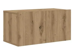 Conjunto de mueble de TV de 7 piezas, roble hecho a mano, 180 x 30 x 120 cm