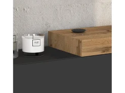 Conjunto de mueble de TV Chronos en antracita mate y roble 190/350x40 cm