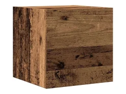 Conjunto de mueble de TV de pared de 5 piezas, madera vieja, madera de ingeniería