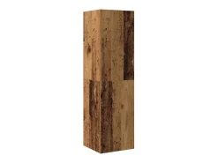 Conjunto de mueble de TV de pared de 5 piezas, madera vieja, madera de ingeniería
