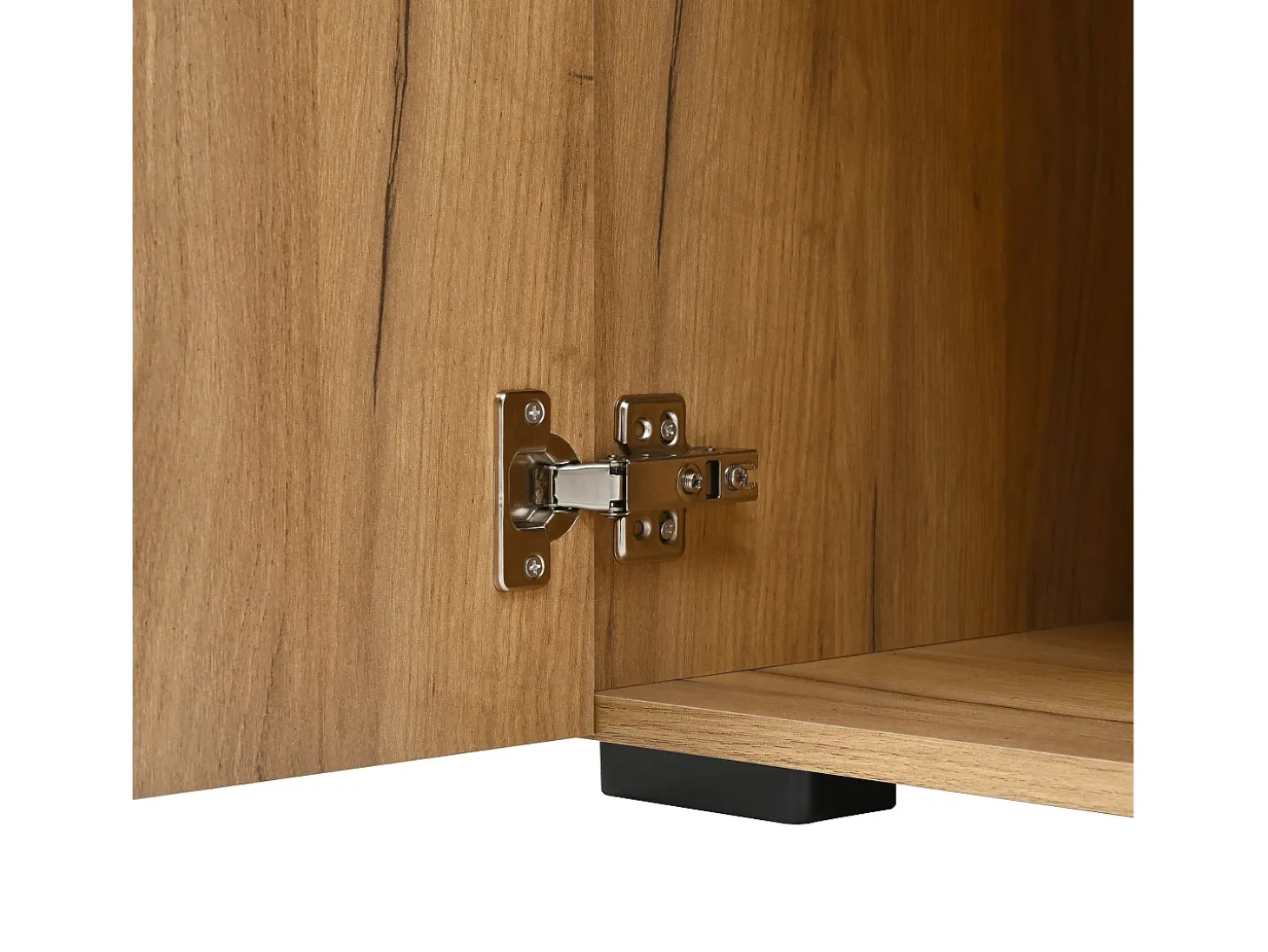 Conjunto de muebles de entrada de 4 piezas - Color madera y negro