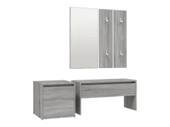 Conjunto de muebles de pasillo Sonoma Gray de madera de ingeniería