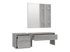 Conjunto de muebles de pasillo Sonoma Gray de madera de ingeniería
