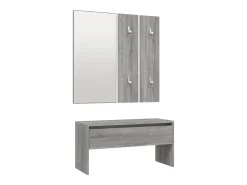 Conjunto de muebles de pasillo Sonoma Gray de madera de ingeniería