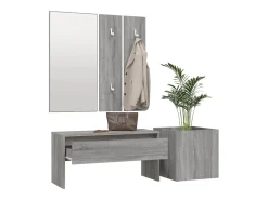 Conjunto de muebles de pasillo Sonoma Gray de madera de ingeniería