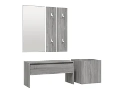 Conjunto de muebles de pasillo Sonoma Gray de madera de ingeniería