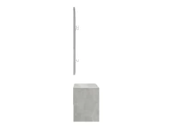 Conjunto de muebles de pasillo de madera de ingeniería de hormigón gris