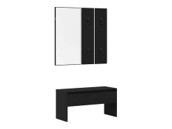 Conjunto de muebles de recibidor 4 piezas Roble negro 80 x 30,5 x 40 cm