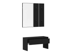 Conjunto de muebles de recibidor 4 piezas Roble negro 80 x 30,5 x 40 cm