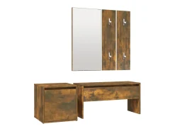 Conjunto de muebles de recibidor de madera de ingeniería de roble ahumado