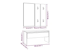 Conjunto de muebles de recibidor de madera de ingeniería de roble ahumado