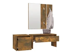 Conjunto de muebles de recibidor de madera de ingeniería de roble ahumado