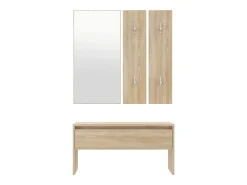 Conjunto de muebles de recibidor de madera de ingeniería de roble Sonoma