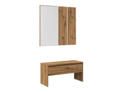 Conjunto de muebles de recibidor de madera de ingeniería de roble hecho a mano