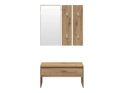 Conjunto de muebles de recibidor de madera de ingeniería de roble hecho a mano