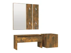 Conjunto de muebles de recibidor de madera de ingeniería de roble ahumado