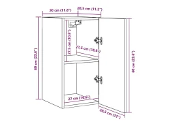 Conjunto de Muebles para Televisión 4 pcs Roble negro