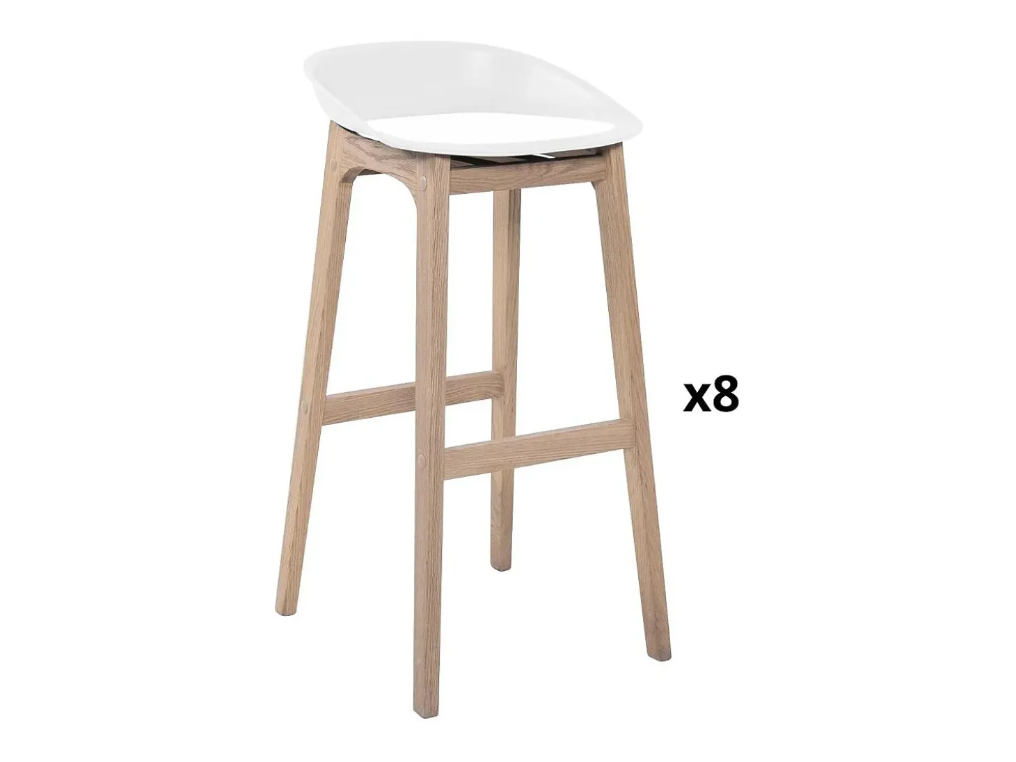 Conjunto de taburetes de bar de madera 65cm RIVA