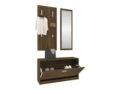 Conjunto de zapatero 3 en 1 roble marrón