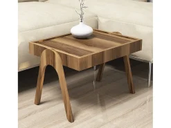 Conjunto mesa de centro Kailua 135, Nuez, 41x54x40cm, Aglomerado laminado, Angular