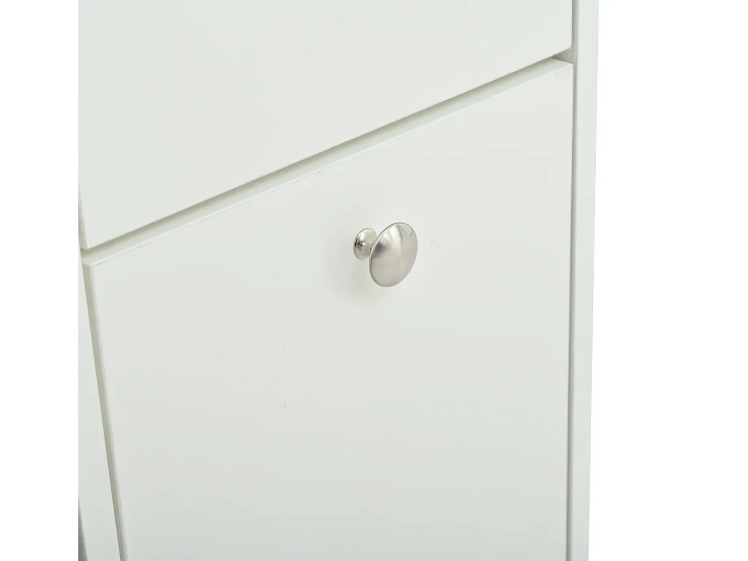 Conjunto perchero de entrada 85x40x180 cm - con espejo y 2 zapateras - 2 puertas - estantes abiertos - blanco
